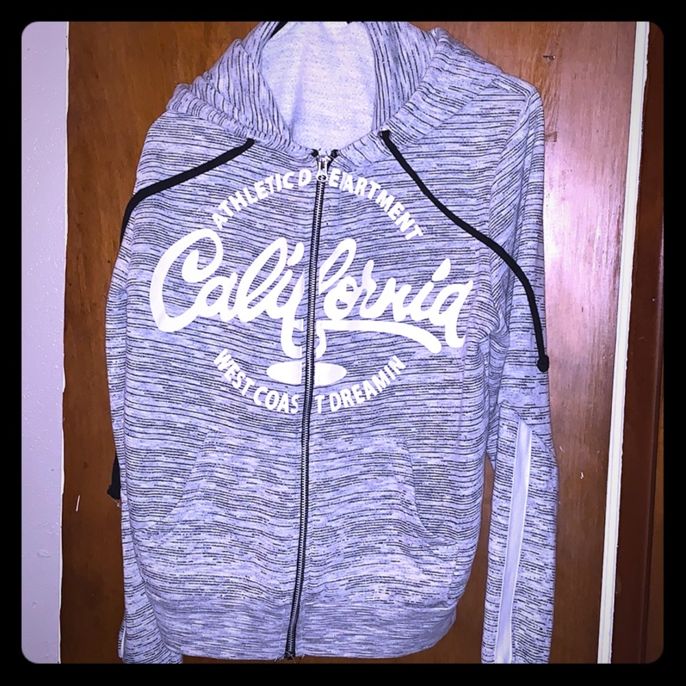 xL athletic department gray and white jacket